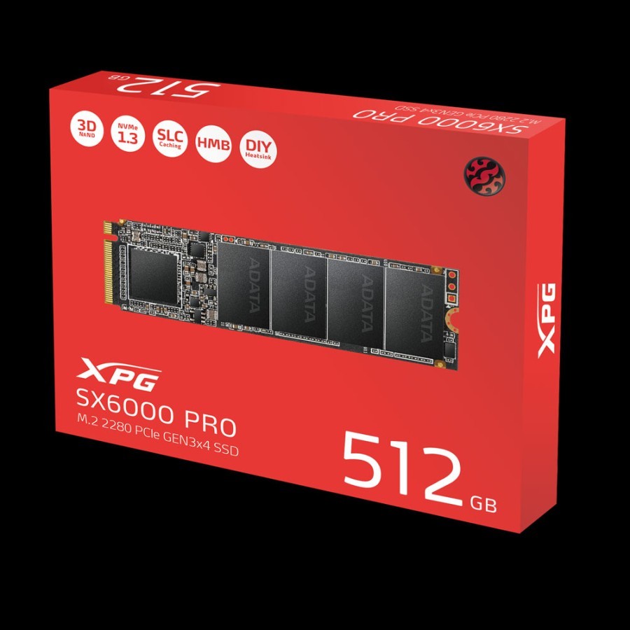 SSD ADATA XPG SX6000 PRO M.2 NVME 512GB PCIe GEN3X4