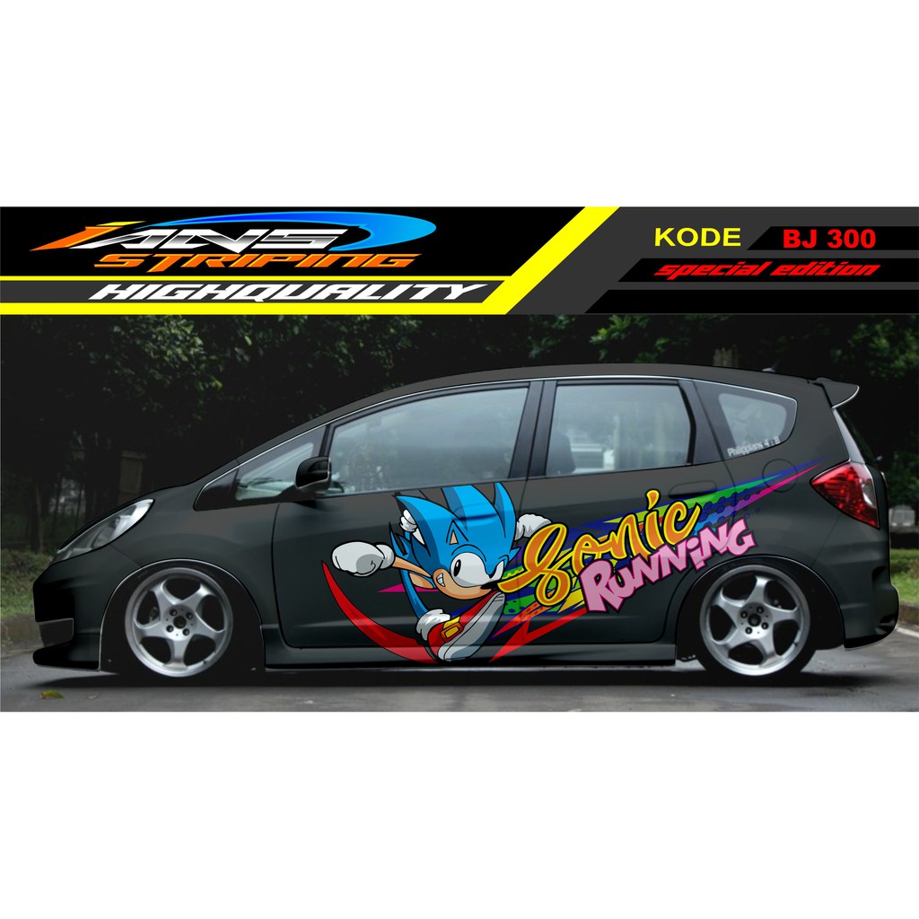 STICKER MOBIL JAZZ, AGYA , BRIO , YARIS / DECAL STICKER MOBIL / STIKER MOBIL KARTUN