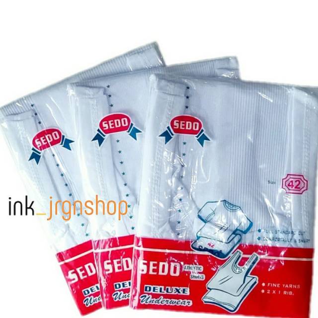 PAKET 3 PCS KAOS DALAM PRIA / SINGLET SEDO / KAOS DALAM PRIA DEWASA