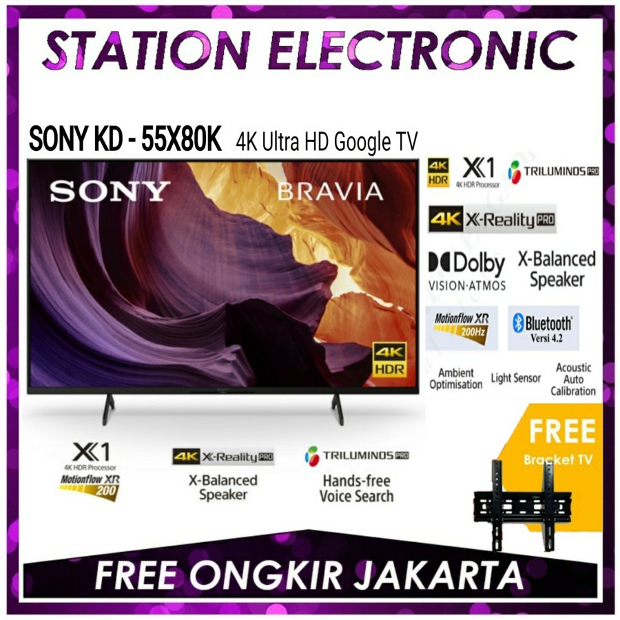 Jual Sony Bravia KD-55X80K 55 Inch 4K UHD Smart Google Android LED TV ...