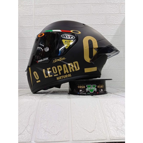 kyt helm tt course black doff paket ganteng setiker leopard kyt tt course original sni/dot ganteng f
