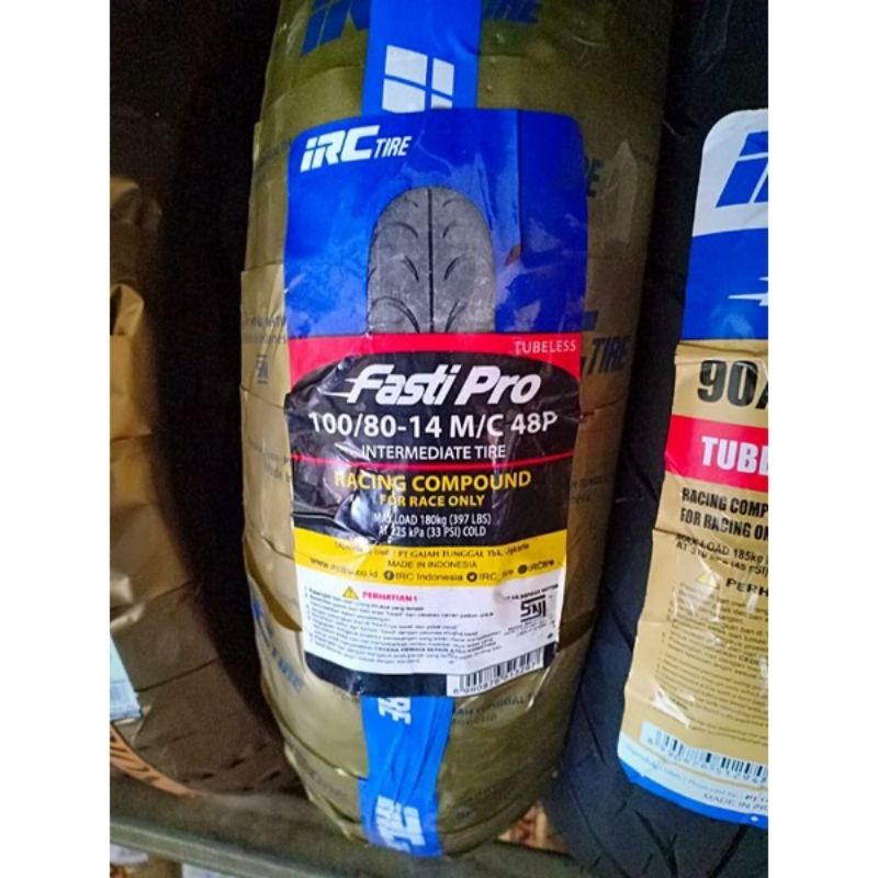 ban IRC fasti pro ring 14 ukuran 100-80/14 soft compound