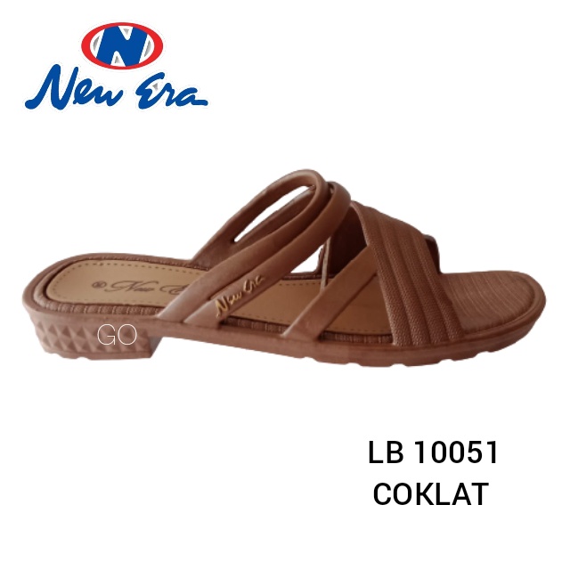 gof NEW ERA LB 10051 Sandal Wanita Tali Silang Slop Wanita Karet Sendal Wanita Kekinian Slip Sandal Strap Silang Sweet