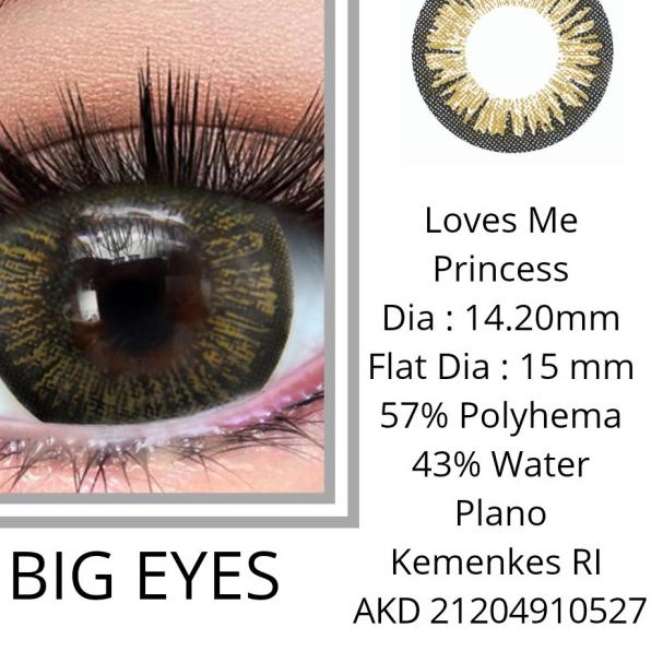 ➷ SOFTLENS SOFTLEN SOFLEN LOVES ME PRINCESS 15MM BIG EYES KEMENKES BROWN ✽