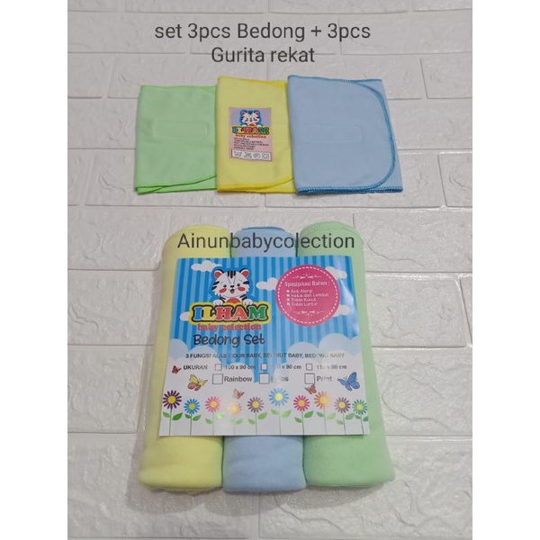 PROMO !!! Terbaru !! set 3pcs bedong + 3pcs gurita rekat