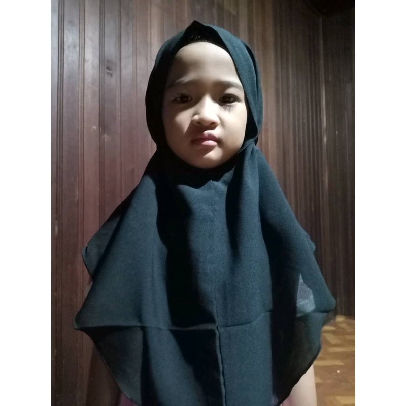 Bergo Anak Maryam Diamond Jilbab Anak Instan Kerudung Bergo size M/Jilbab instant mariyam anak