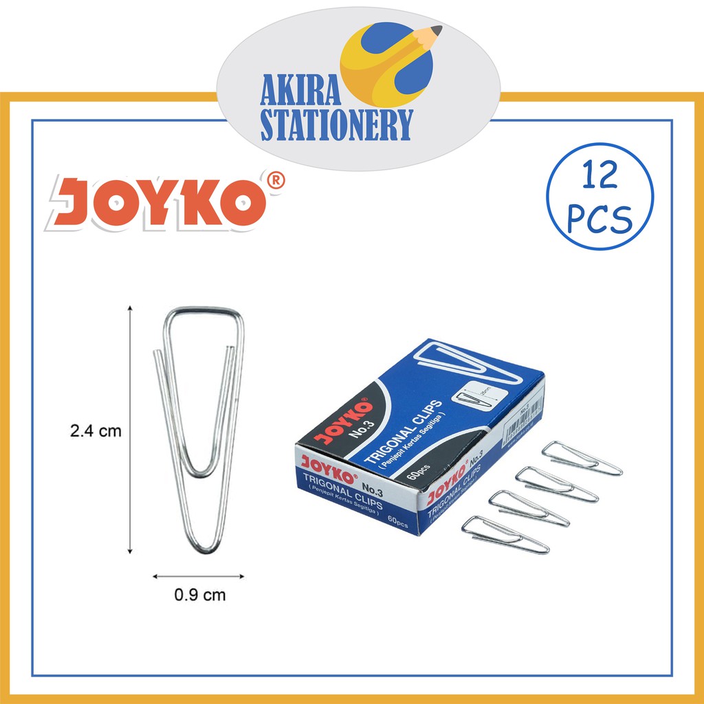 

TRIGONAL CLIP / KLIP / PENJEPIT KERTAS JOYKO No.3 (10 PCS)