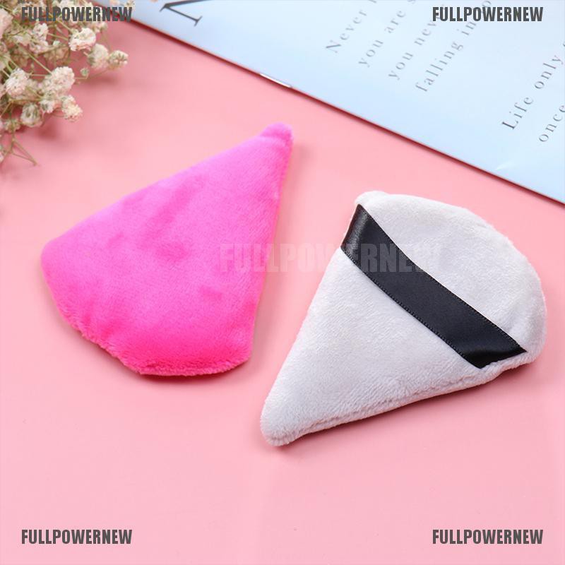 Spons Puff Mini Bentuk Segitiga Bahan Velvet Untuk Makeup