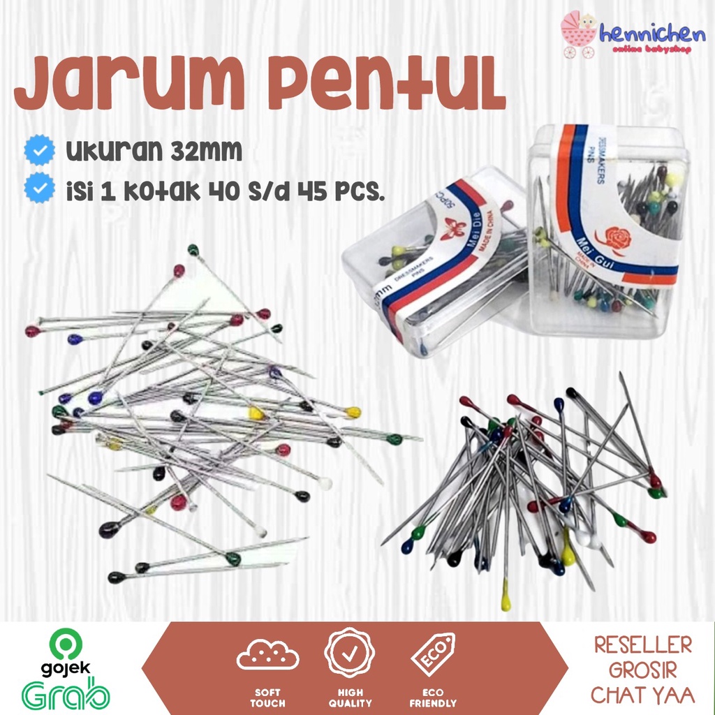 jarum pentul mini / jarum hijab isi 40 pcs