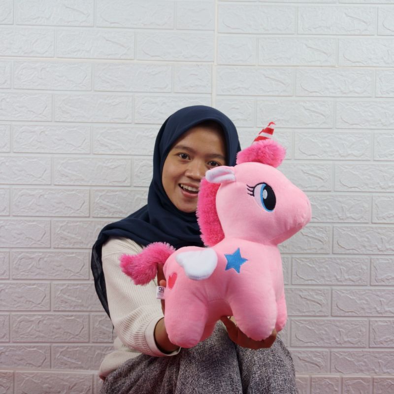 Boneka kuda poni unicorn murah( Unicorn Plush Doll ) Bahan Halus Dan Lembut Kualitas Import SNI