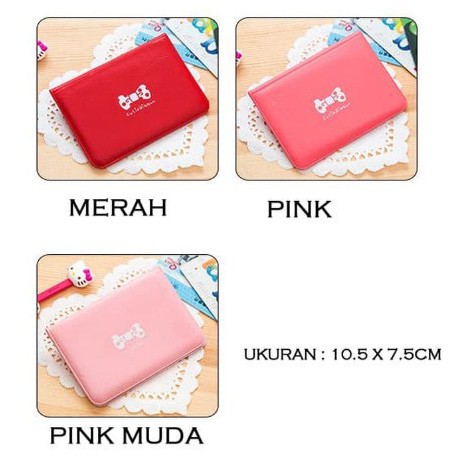 Dompet Kartu Nama / ATM Plastik Motif Cute Ribbon (Isi 12 Kartu)