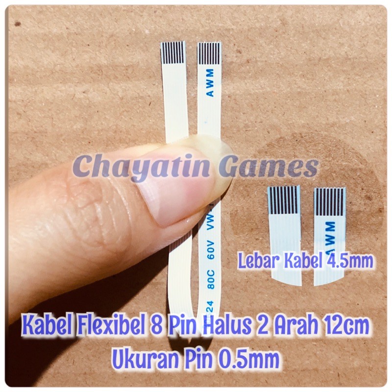 Kabel Flexibel 8 Pin Halus 2 Arah Panjang 12cm - Ukuran Pin 0.5mm