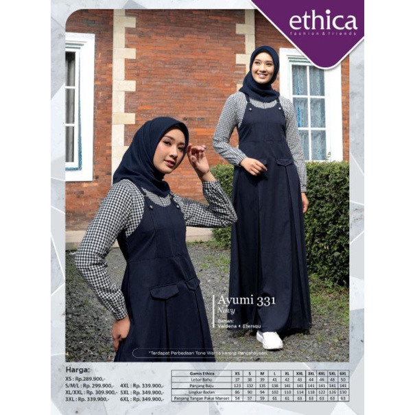 GAMIS ETHICA AYUMI 331 BLACK AYUMI 331 NAVY