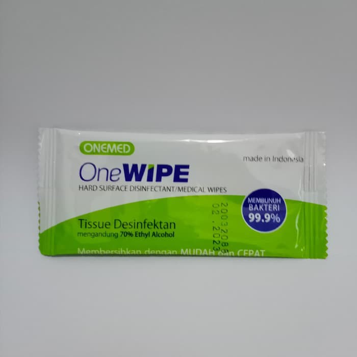 1 pc One Wipe Tissue Desinfektan OneMed Tissue One Med Dengan Alkohol 70%