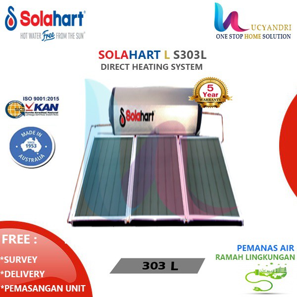 Solahart Direct Heating S 303 L | Pemanas Air Matahari