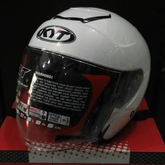 Helm kyt kyoto solid white / putih size m