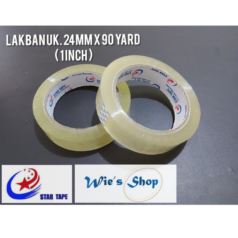 

Isolasi/Lakban bening uk.24mm x 90 yard (1 inch)