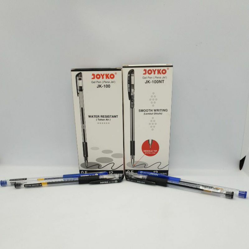 

ballpoint / pulpen / pen gel joyko JK 100 / JK 100 NT hitam & biru 0.5