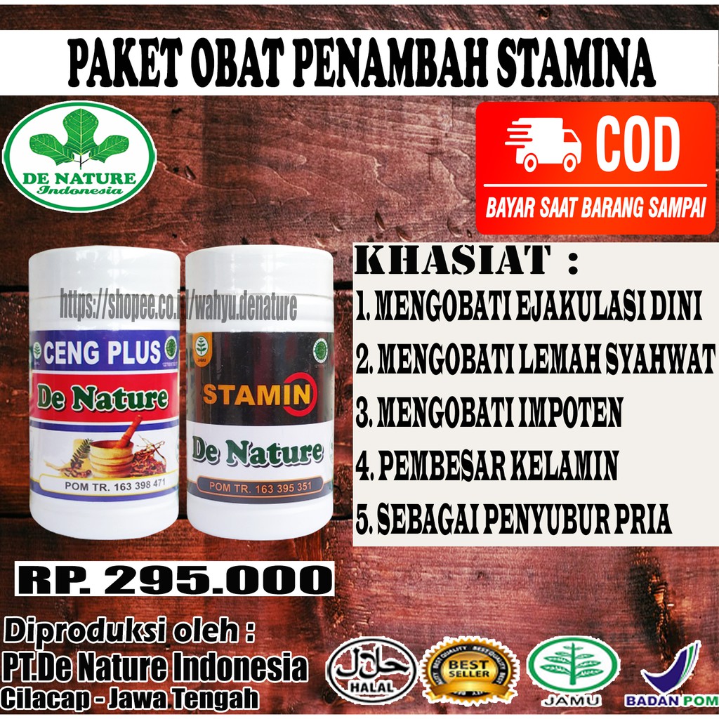 BISA COD OBAT LEMAH SYAHWAT | IMPOTEN | EJAKULASI DINI | PENAMBAH DURASI BERHUBUNGAN | DE NATURE