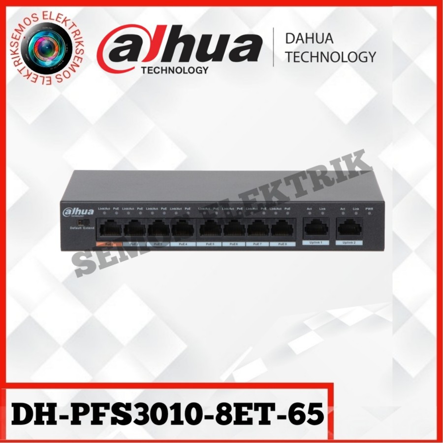 SWITCH POE DAHUA 8 PORT CS4010-8ET-60 ORIGINAL DAHUA