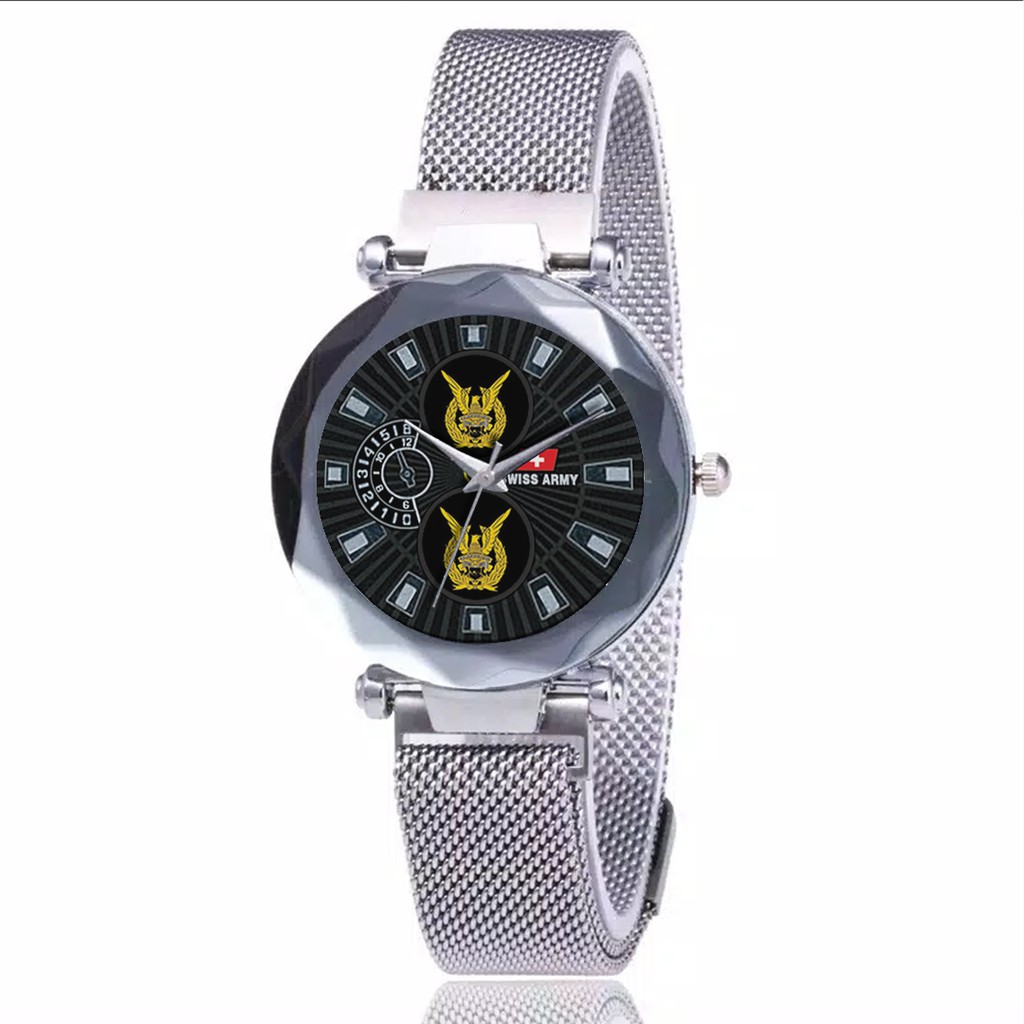 Jam Tangan Wanita Custom - TNI AU Free Box &amp; Batre Cadangan