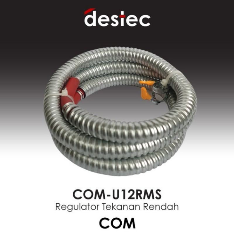 Paket Kepala Gas / Regulator Gas Meter + Selang Destec COM-U12RMS Tekanan Rendah