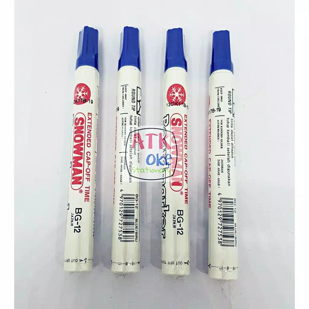 

Snowman Spidol Whiteboard Warna Biru BG-12 (Bisa dihapus) 1Pcs