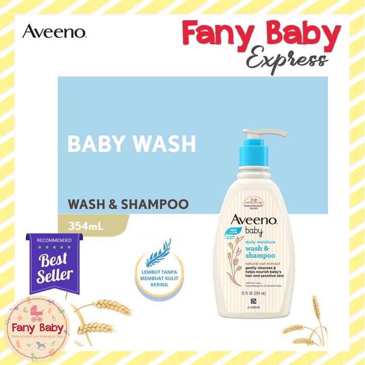 AVEENO BABY WASH &amp; SHAMPOO WITH NATURAL OAT EXTRACT 12OZ / 354ML