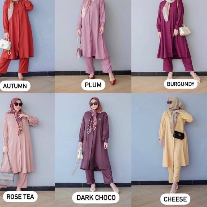 Sangat Nyaman.. DYN-Basic DARA Set - One Set Tunik + Celana Busui Friendly