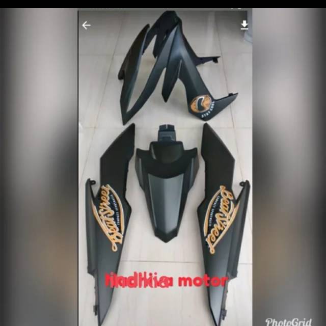 Cover body full halus honda beat street fi hitam dop