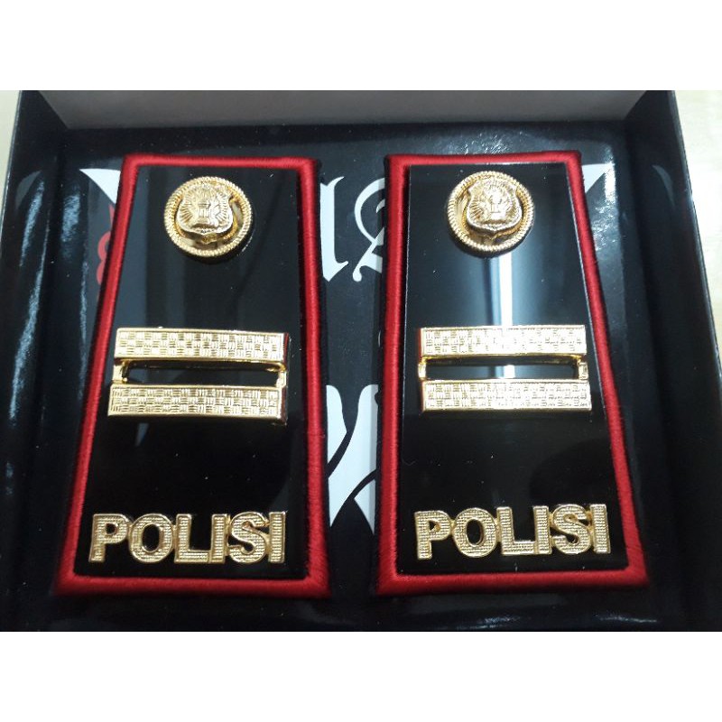 Pangkat Polisi PDH Iptu Lis Merah|Topi Polisi|Kaos Polisi|Sabuk Polisi|Kopel Polisi|Wing Polis|Helm