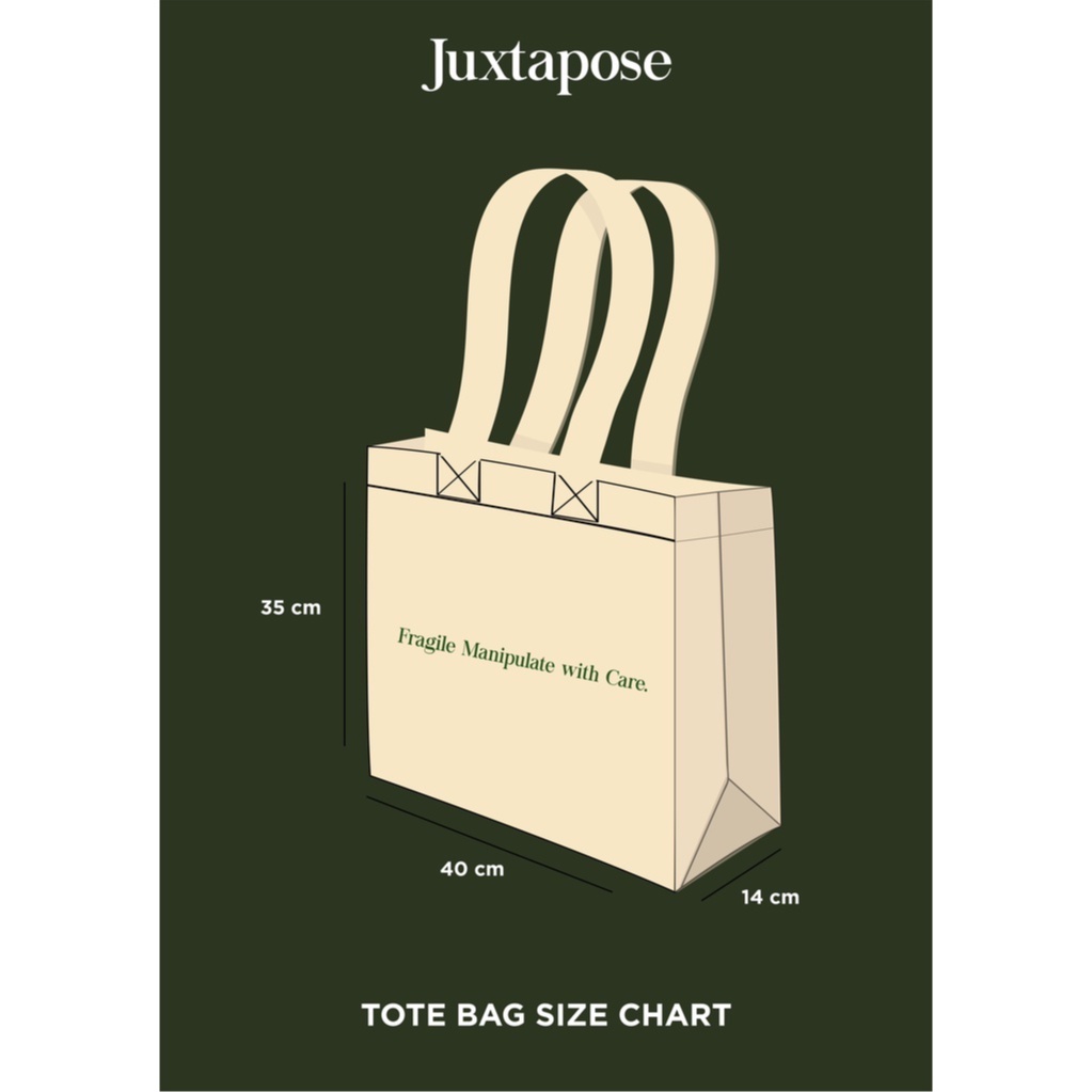 Totebag - Fragile Manipulate with Care // Tote Bag Kanvas Bahan Tebal