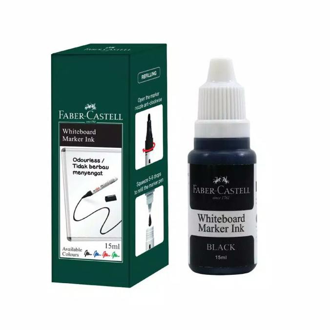 

Promo Awal tahun Refill Whiteboard Marker Faber Castell 15 ML Bottle / Refill Spidol - Hitam Promo