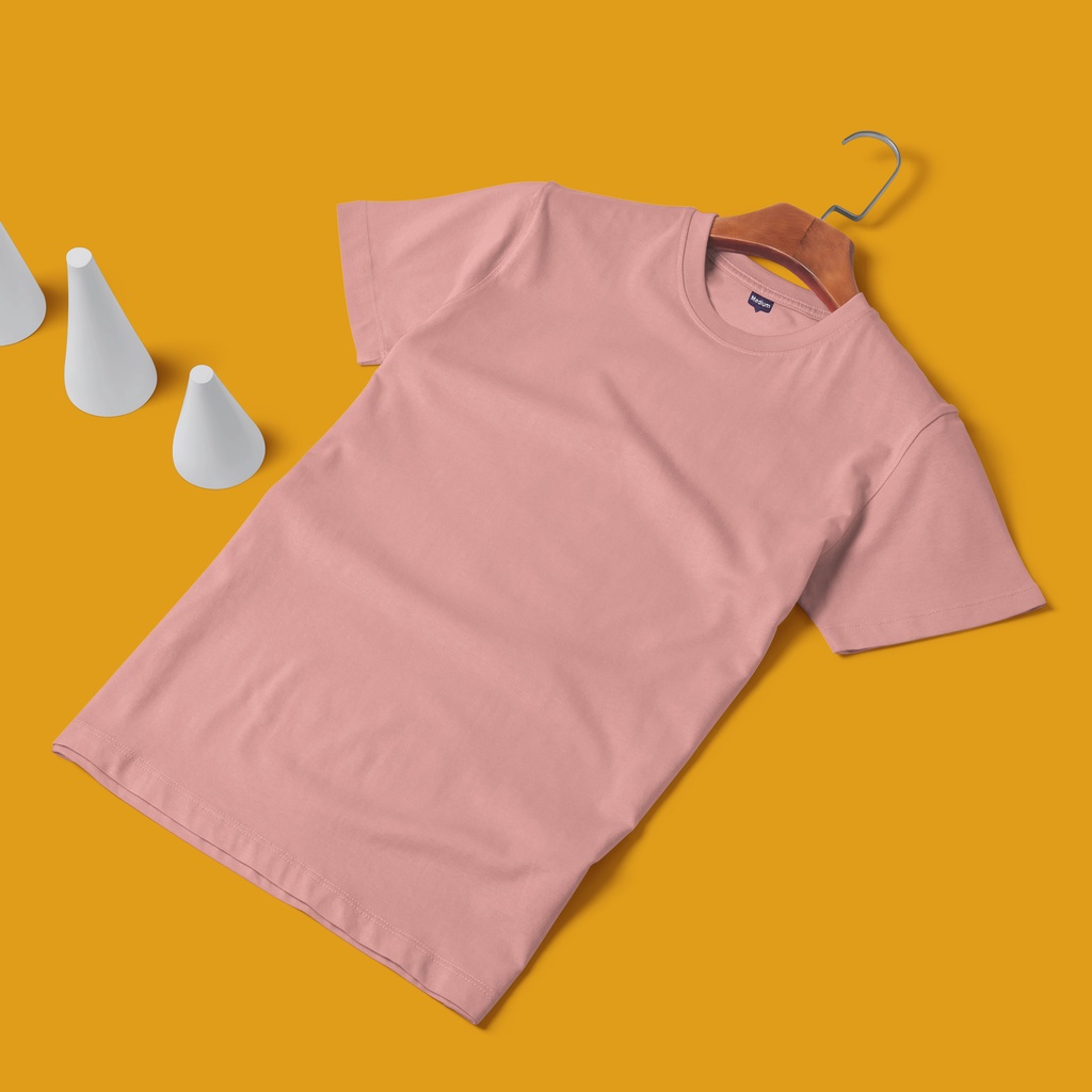 COTTONBDG KAOS POLOS WANITA COTTON COMBED 24S TANGAN PENDEK WARNA PEACH UKURAN S-XL ORGINAL