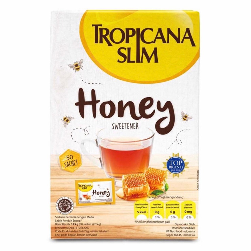 

TROPICANA SLIM SWEETENER HONEY 50'S