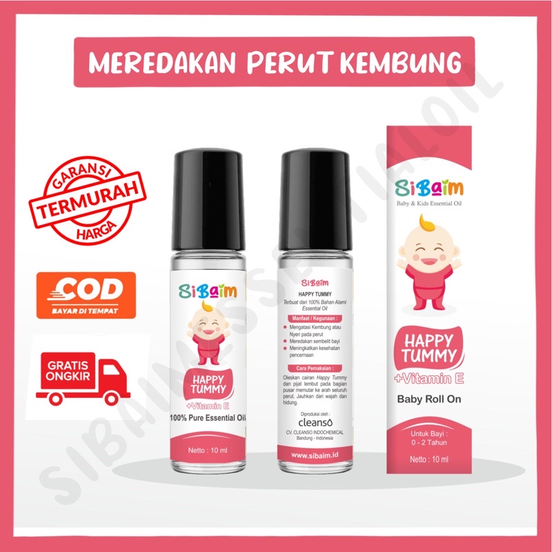 Meredakan Perut Kembung Bayi & Anak - SIBAIM Happy Tummy (Essential Oil) cessa