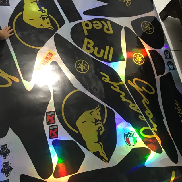 DECAL AEROX 155 REDBULL CHROME