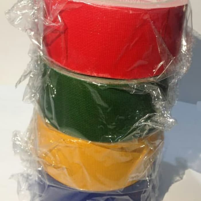 marking tape tesa 2&quot; / lakban lantai 50mm x 33m warna merah or kuning