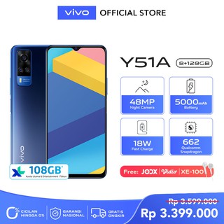 [CASHBACK 200K] vivo Y51A 8GB/128GB - 48MP Night Camera