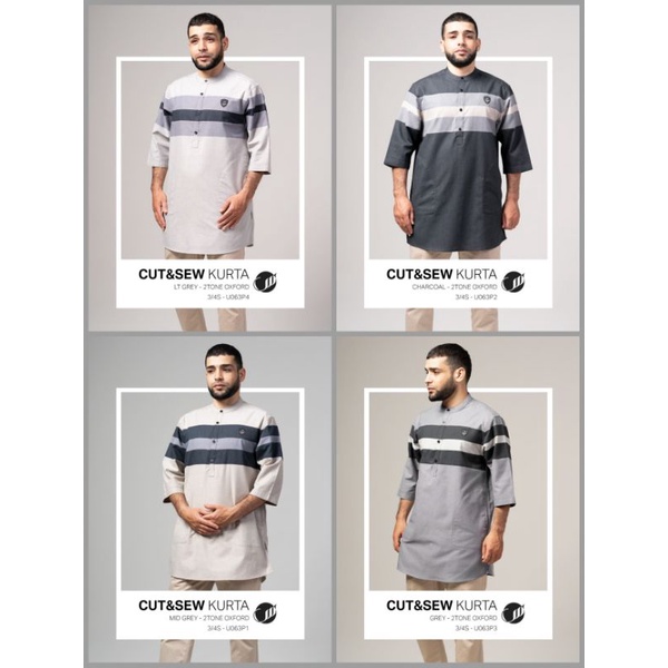 KURTA SAMASE BAJU MUSLIM PRIA BAJU KOKO PRIA SAMASE 3/4 S M L XL