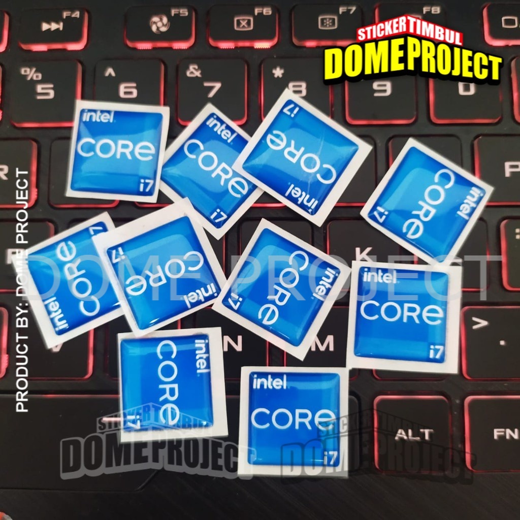 STIKER INTEL CORE i7 GEN 11 STIKER TIMBUL LENTUR STIKER STIKER PC STIKER PROCESSOR