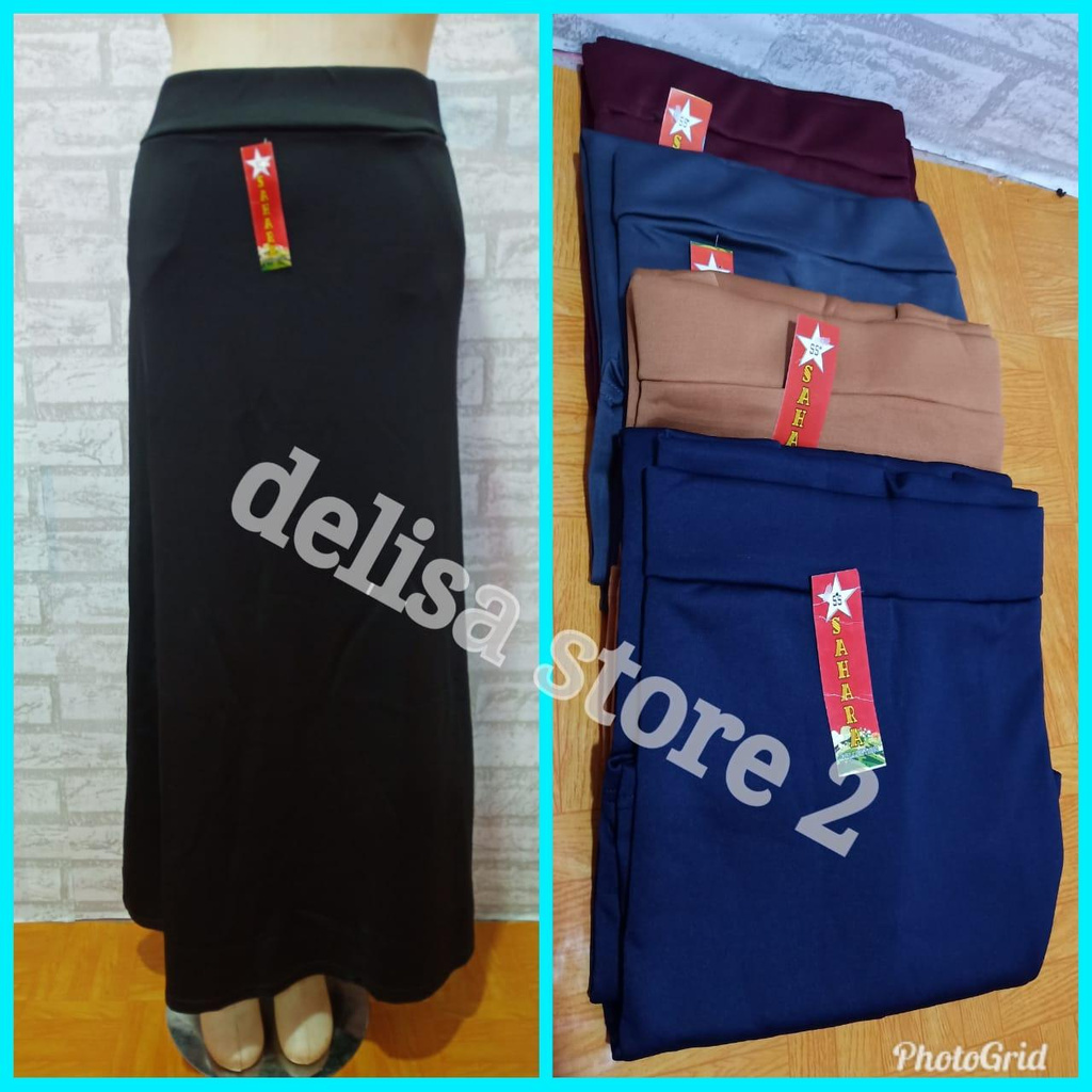 Rok Hitam Panjang Model A - Rok Model A - Rok Kain Model A - Rok Kerja - Rok Pelatihan - Rok Ospek