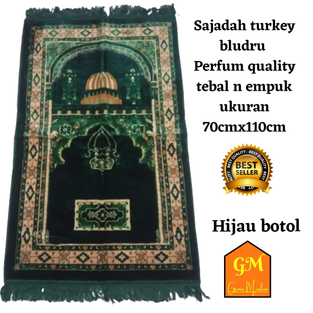 sajadah turky perfum premium hijau botol