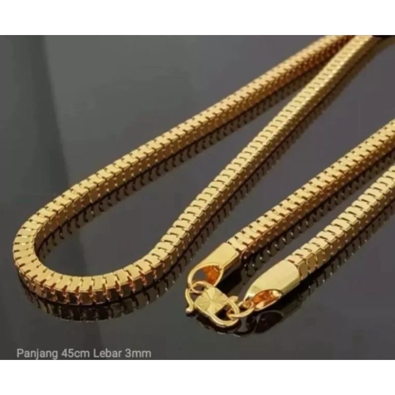 Kalung wanita model milano mewah gold titanium asli