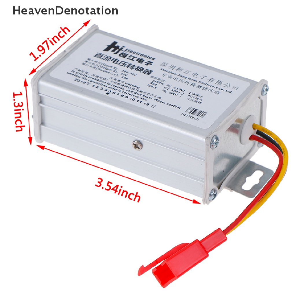 Adaptor Konverter Dc 36v-72v Ke 12v-10a 120w Untuk Baterai Mobil Elektrik