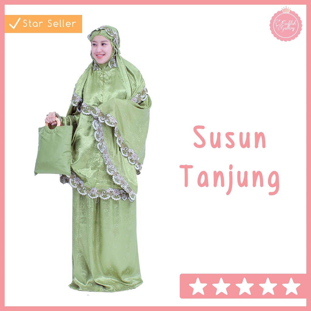 Mukena Susun Tanjung Hijau - Mukena ori By Fadilah Gallery - Mukena Sutra