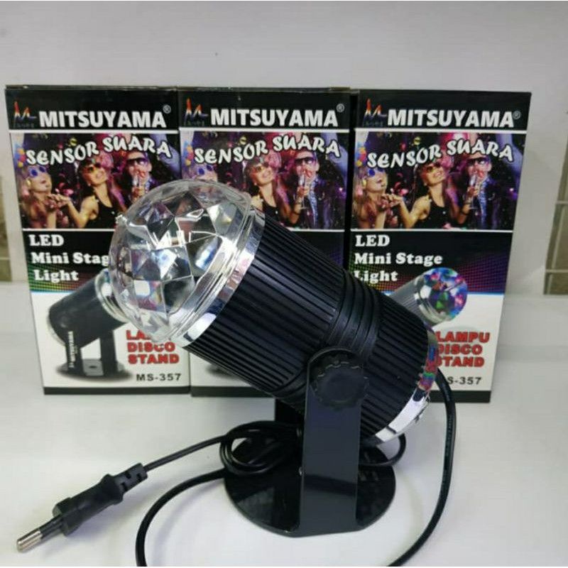 0Lampu Disco Led Sensor Suara + Stand Mitsuyama MS 357