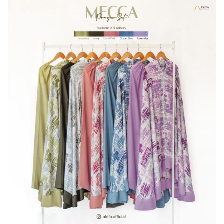 Ready Prayer set Mecca by Akifa / Mukenah Mecca by Akifa / Mukenah Rayon Premium