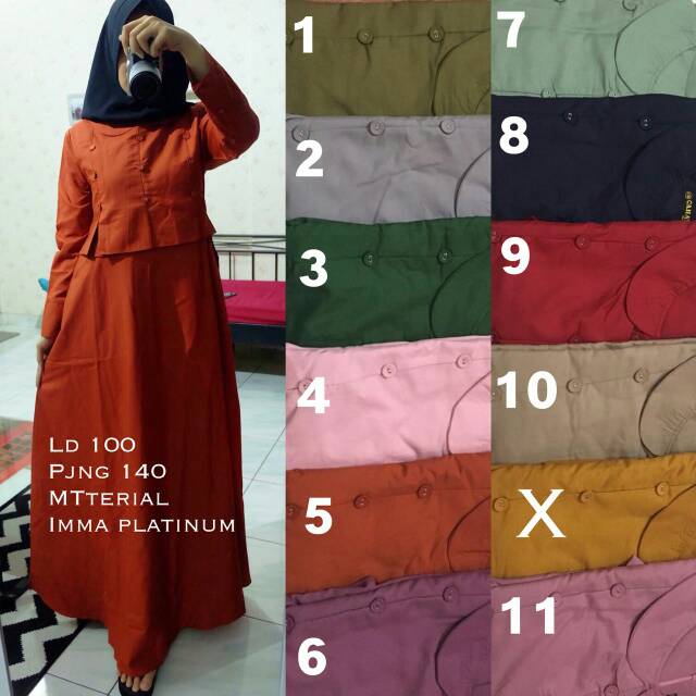 Gamis aja katun Ima platinum