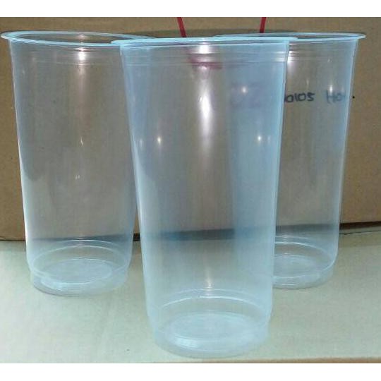 Plastic Cup PP / Gelas Plastik PP Poly ukuran 22oz(660ml) 12gr
